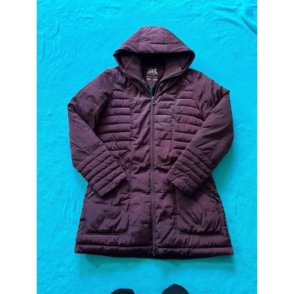 ZeroXposur Women's‎ Black Label Full Zip Accents Puffer Red Jacket Size S